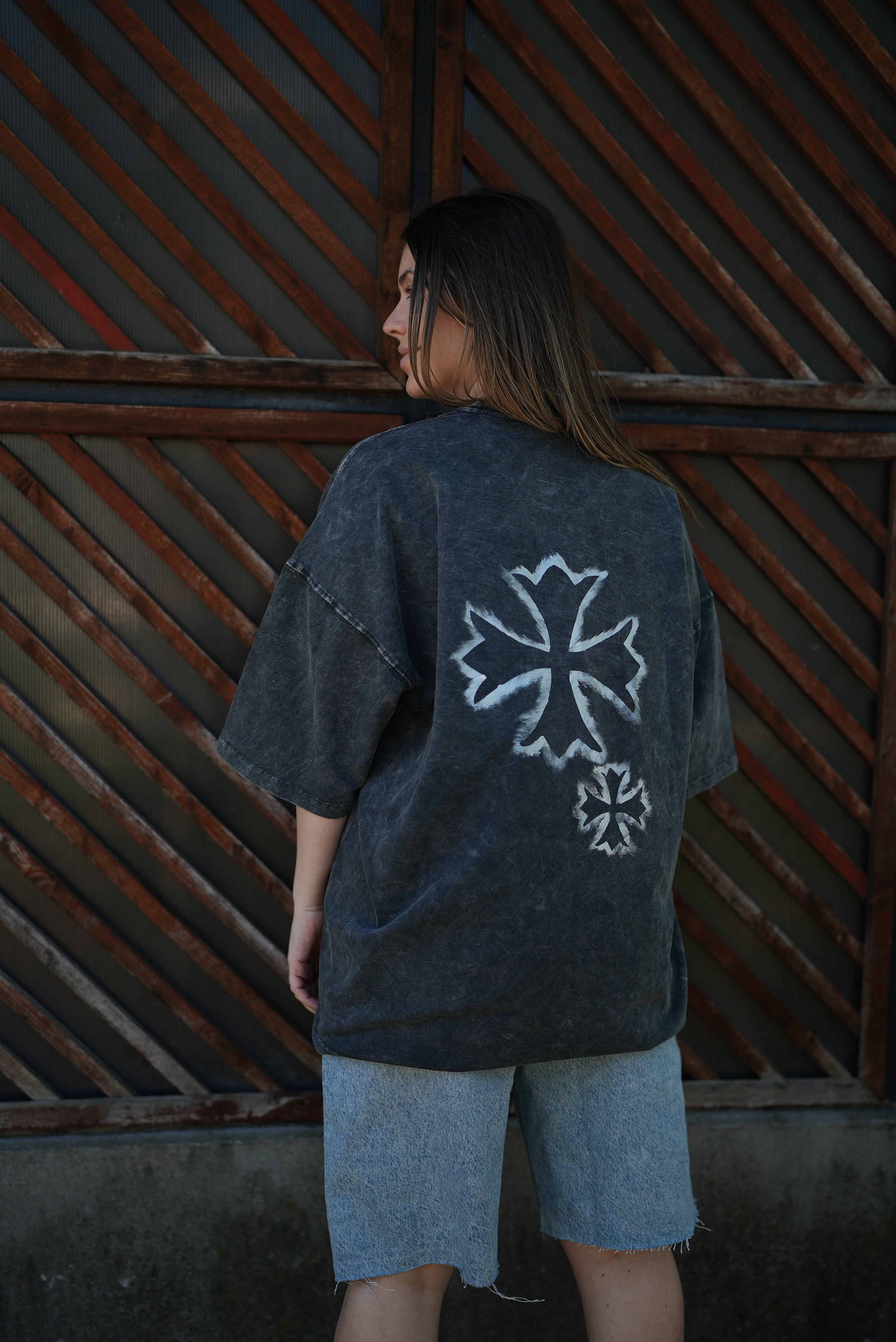 Tricou Valerienne - unisex - Roz/ Gri