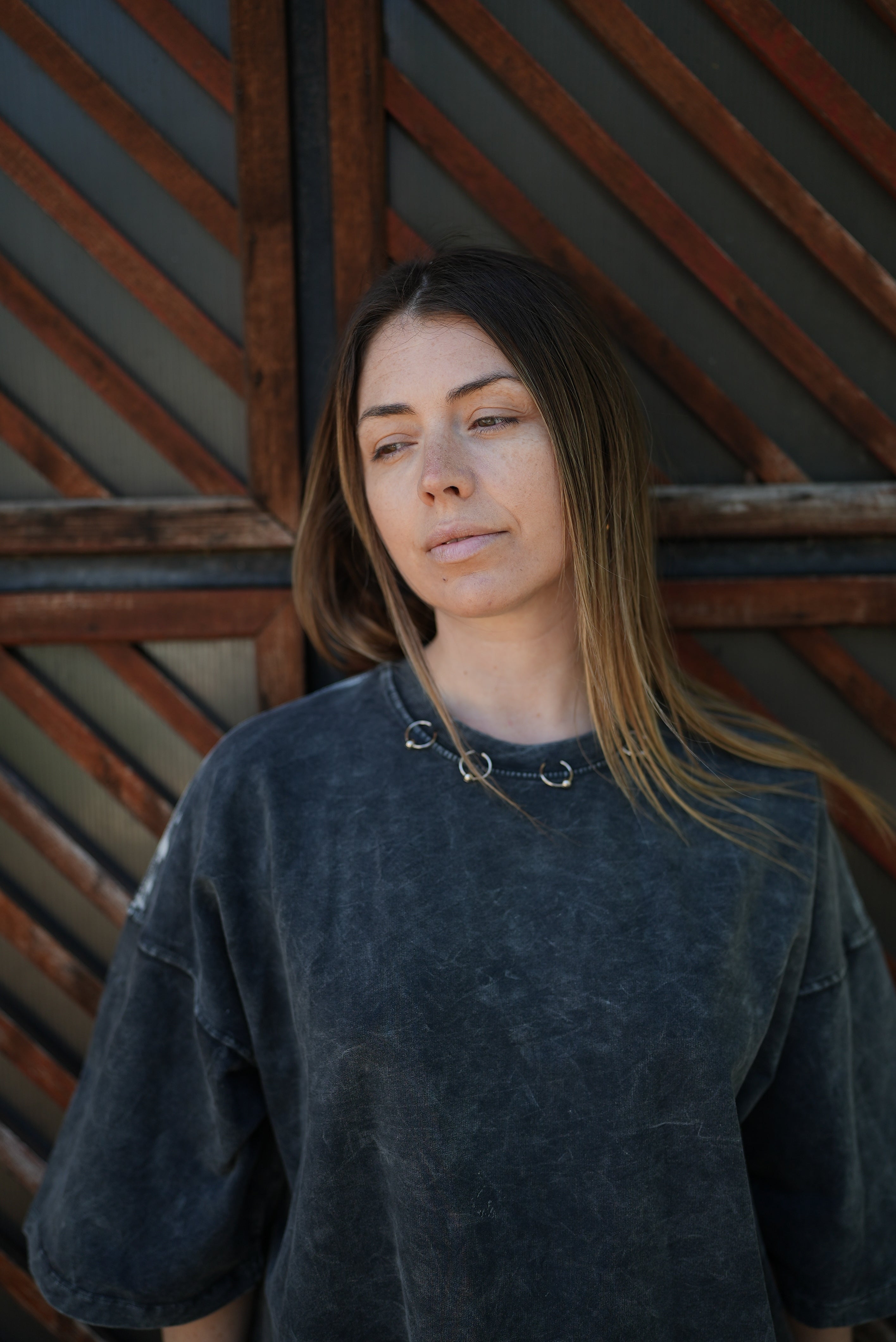 Tricou Valerienne - unisex - Roz/ Gri