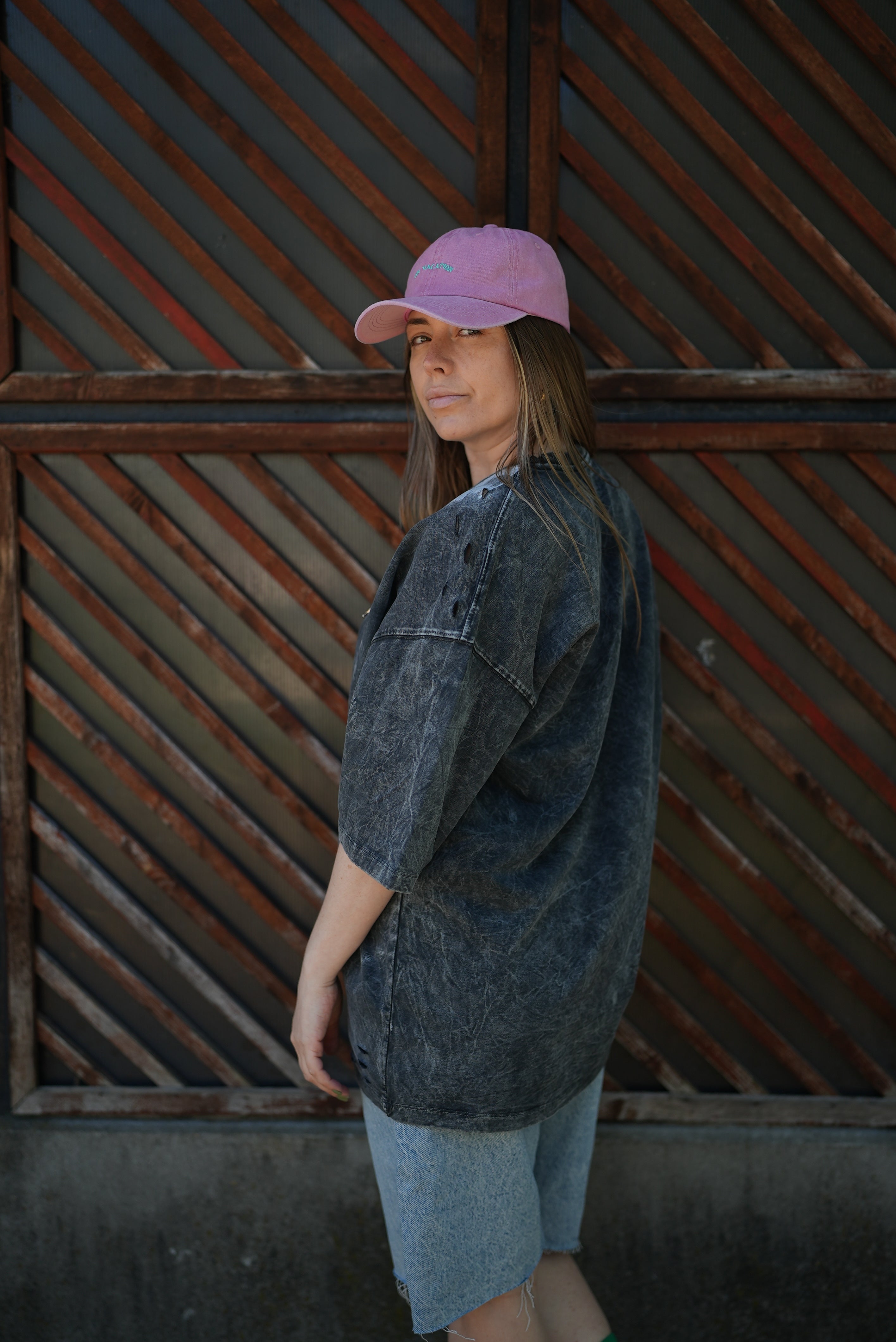 Tricou Fulger - unisex - Roz/ Gri