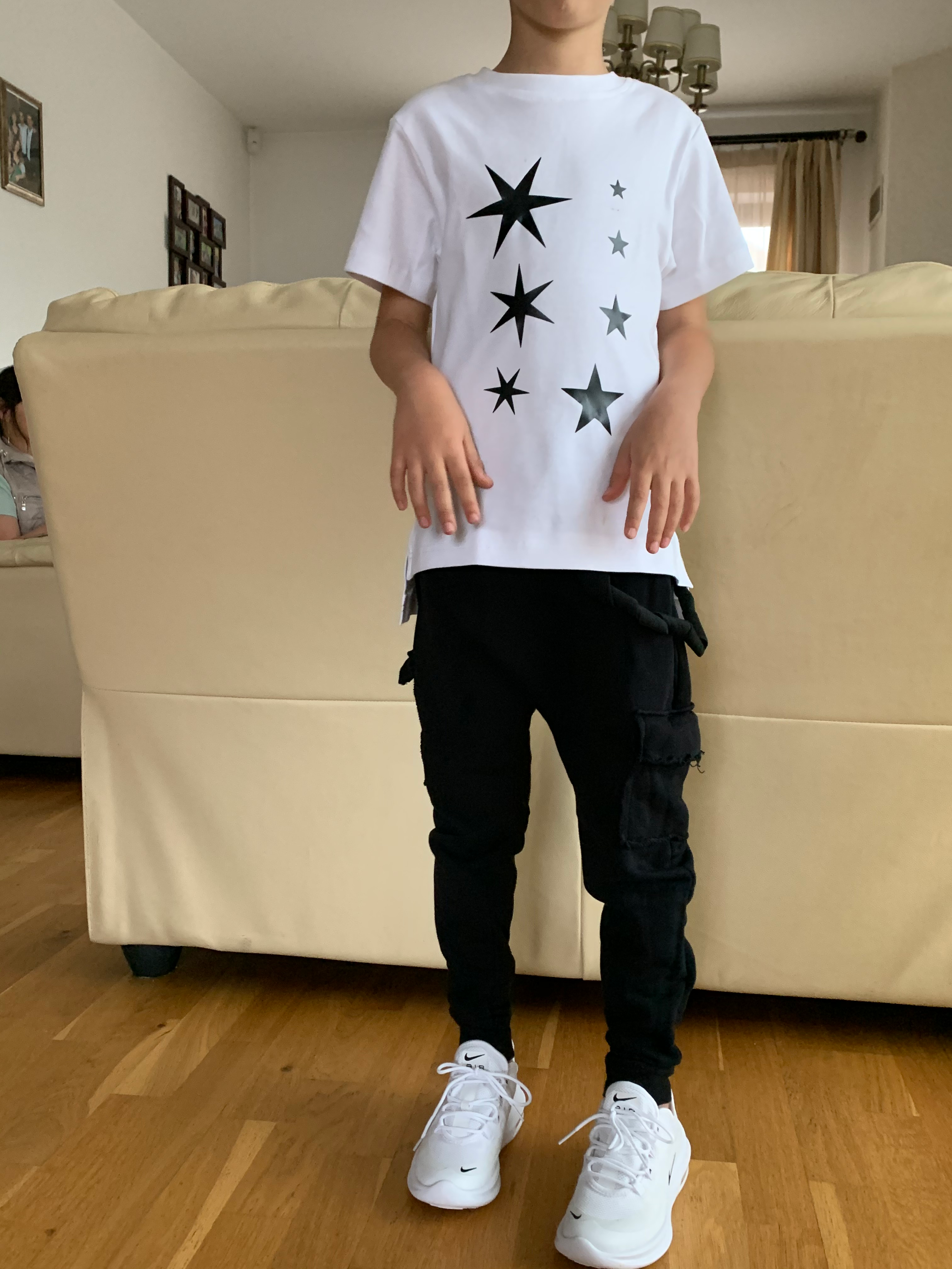 Tricou STARS - Alb - unisex pentru copii